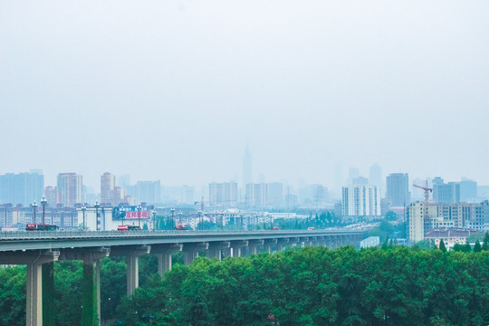 城市滨海建筑群南京长江