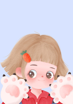 短發(fā)虎年女生頭像