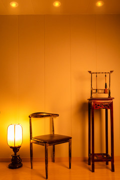 古风中国风家居摆设桌椅灯光