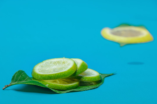 水果摄影新鲜切片柠檬片