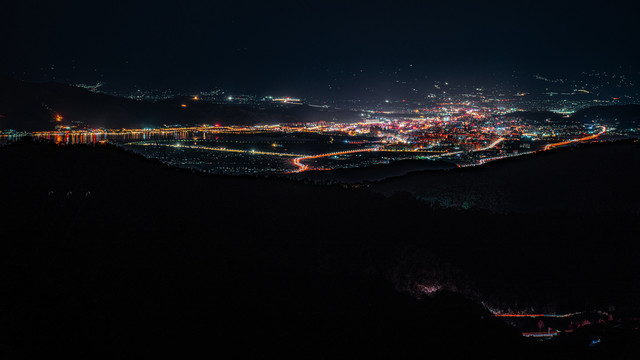 西昌夜景都市夜景