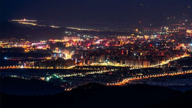 西昌夜景凉山州风景