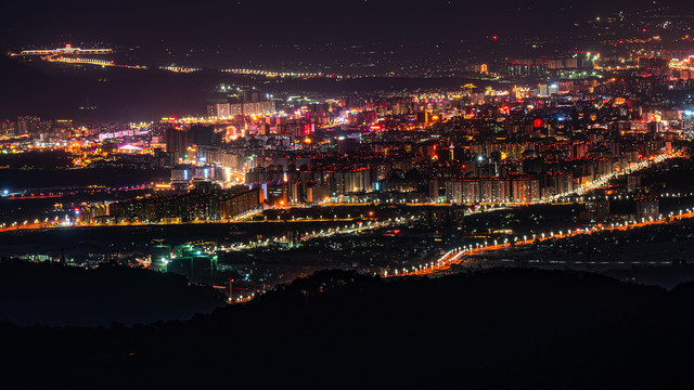 西昌夜景凉山州风景