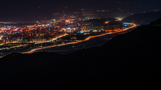 西昌夜景凉山州风景