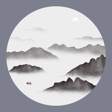 抽象水墨畫