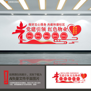 紅色物業(yè)標語文化墻