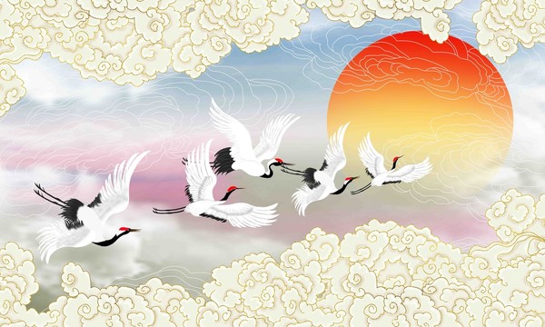 祥云仙鶴