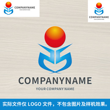 5字LOGO手托太阳LOGO