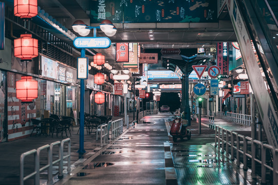 食番町广场街道夜景