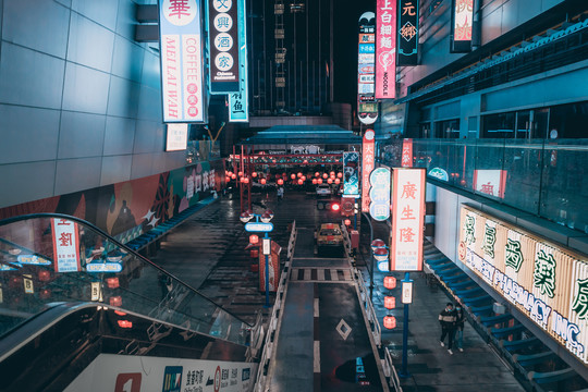 食番町广场街道夜景