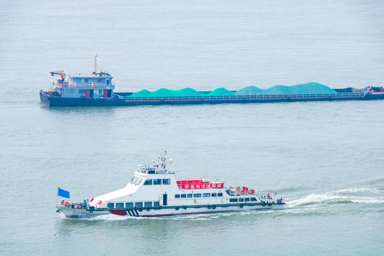 南京长江大河船只航运交通运输