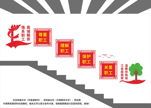 職工樓梯文化墻