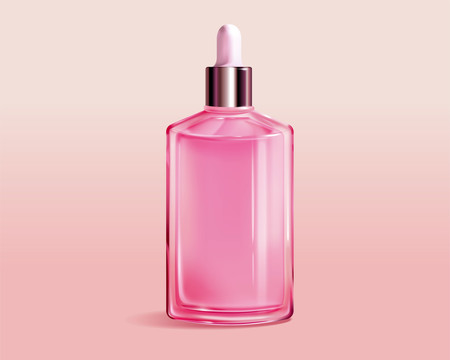 粉色玻璃滴管瓶素材