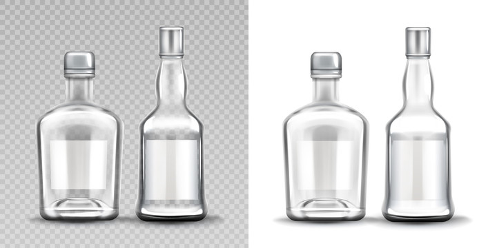 空白玻璃酒瓶元素