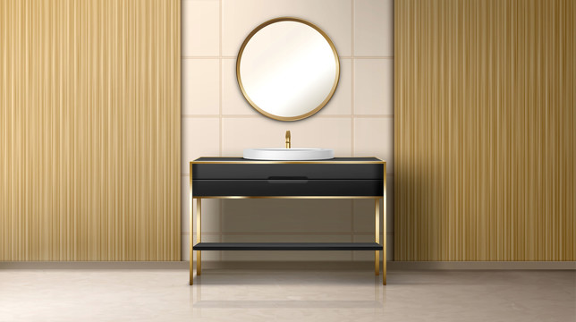 金色质感浴室