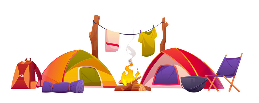 野外露营帐篷插图