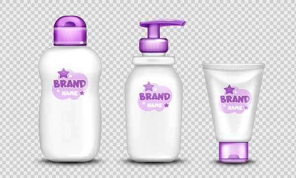 紫白色塑料瓶罐元素