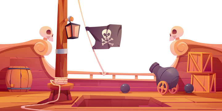 古代海盗船上插图