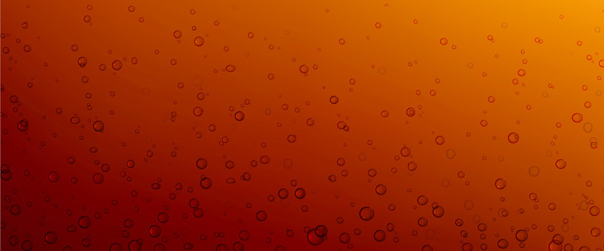 橘黄色气泡液体背景