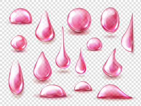 粉红色水滴液态元素