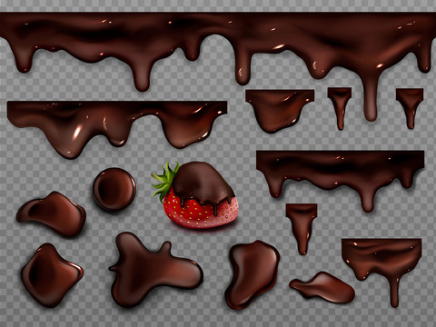 巧克力酱草莓元素