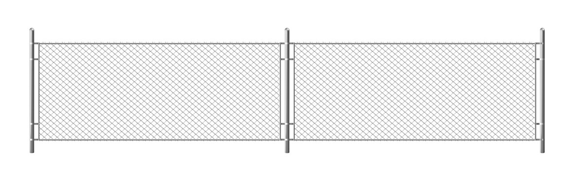 银色铁网栅栏元素