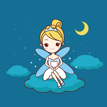 云端仙女擁抱牙齒插圖