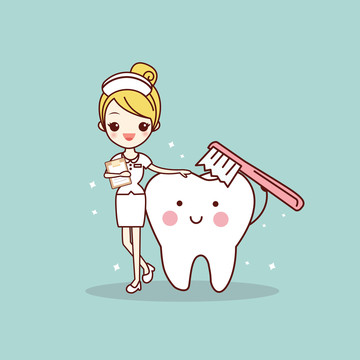 美女護(hù)士白皙牙齒插圖
