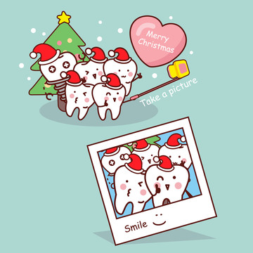 牙齿庆祝欢乐圣诞自拍插图