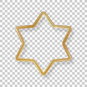 六角星星边框元素