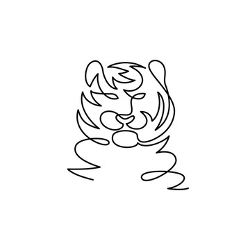 黑色曲線虎臉圖案