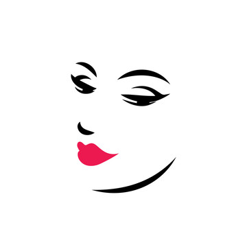 紅唇艷麗女性logo插圖