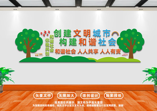 創(chuàng)建文明城市文化墻