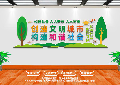 創(chuàng)建文明城市文化墻