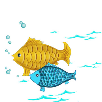 小魚(yú)插畫(huà)元素設(shè)計(jì)