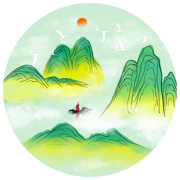 國潮山水