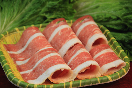 羊肉卷火锅涮菜菜品