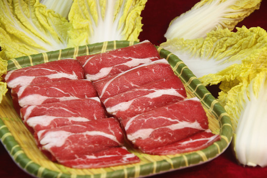 牛肉卷火锅菜品涮菜