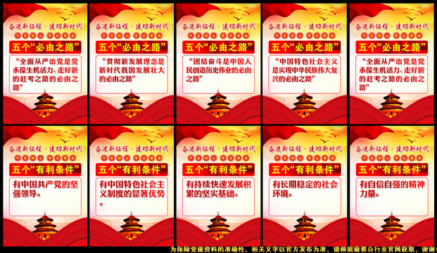 五個必由之路宣傳展板