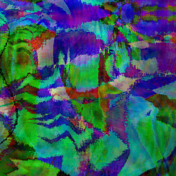 藍色幾何地毯