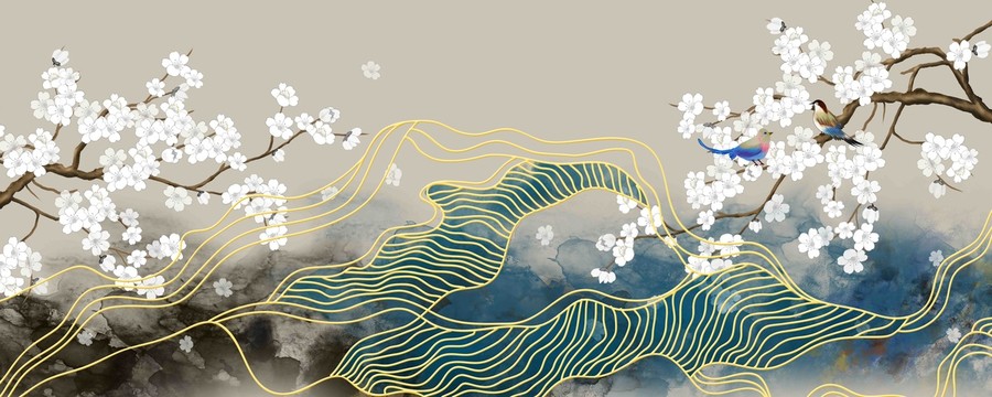 抽象花鳥圖