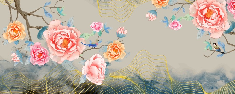 牡丹花鳥(niǎo)