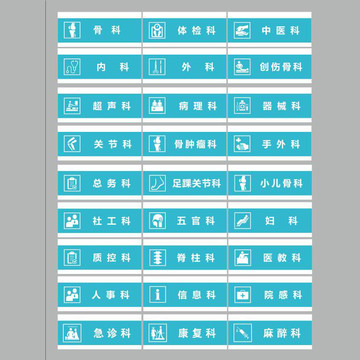 医院科室牌