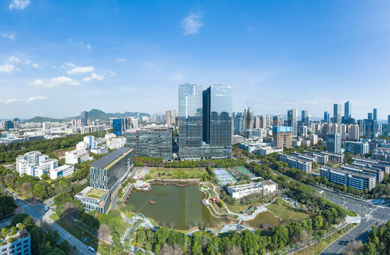 深圳南山区科技园航拍全景