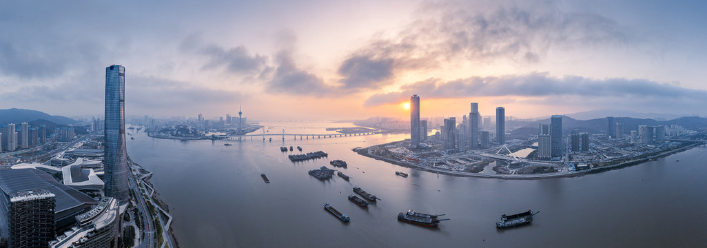 广东珠海横琴自贸区航拍全景