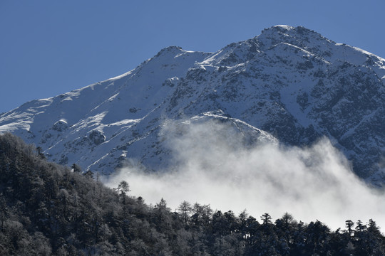 雪山云雾