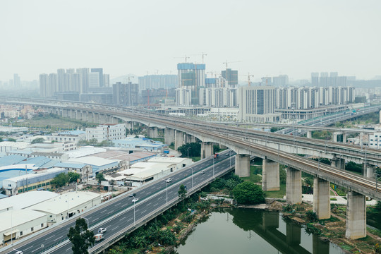 三山森林公园脚下的风景