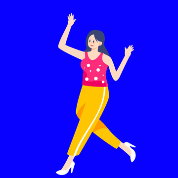 五四青年節(jié)年輕人青春潮流插畫