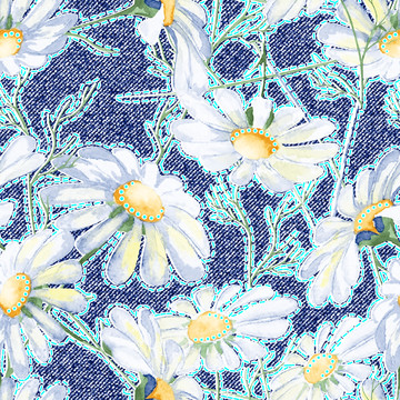 滿底花朵