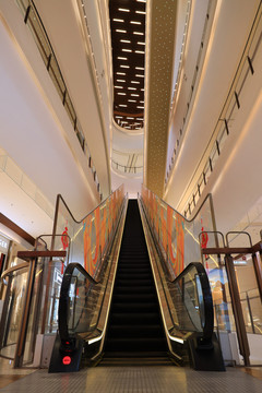 商场玻璃旋转楼梯